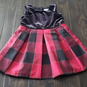 Velvet and Plaid Dress